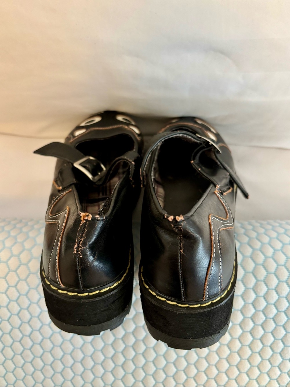 Black Cat Mary Jane Platform Cute Goth Novelty Shoes Sz 7.5 - Picture 15 of 15
